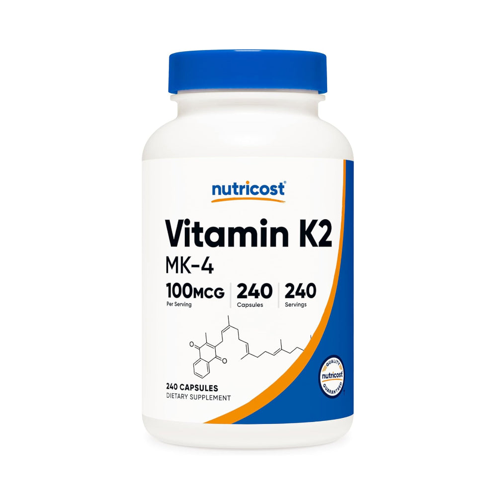 Nutricost Vitamin K2 (MK4) 240 Capsules - Gluten Free and Non-GMO