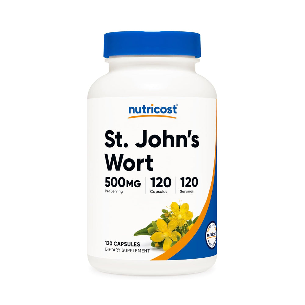 Nutricost St Johnâ€™s Wort Capsules 500mg, 120 Capsules - Vegetarian, Gluten Free and Non-GMO