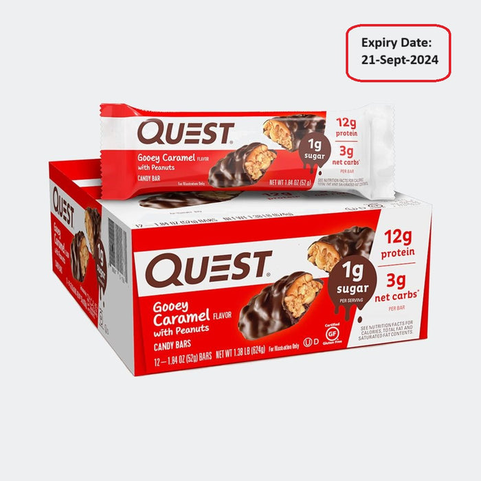 Quest Nutrition Protein Bar - Pack of 12, Protein 20gm, Fiber 13gm, Zero Added Sugar