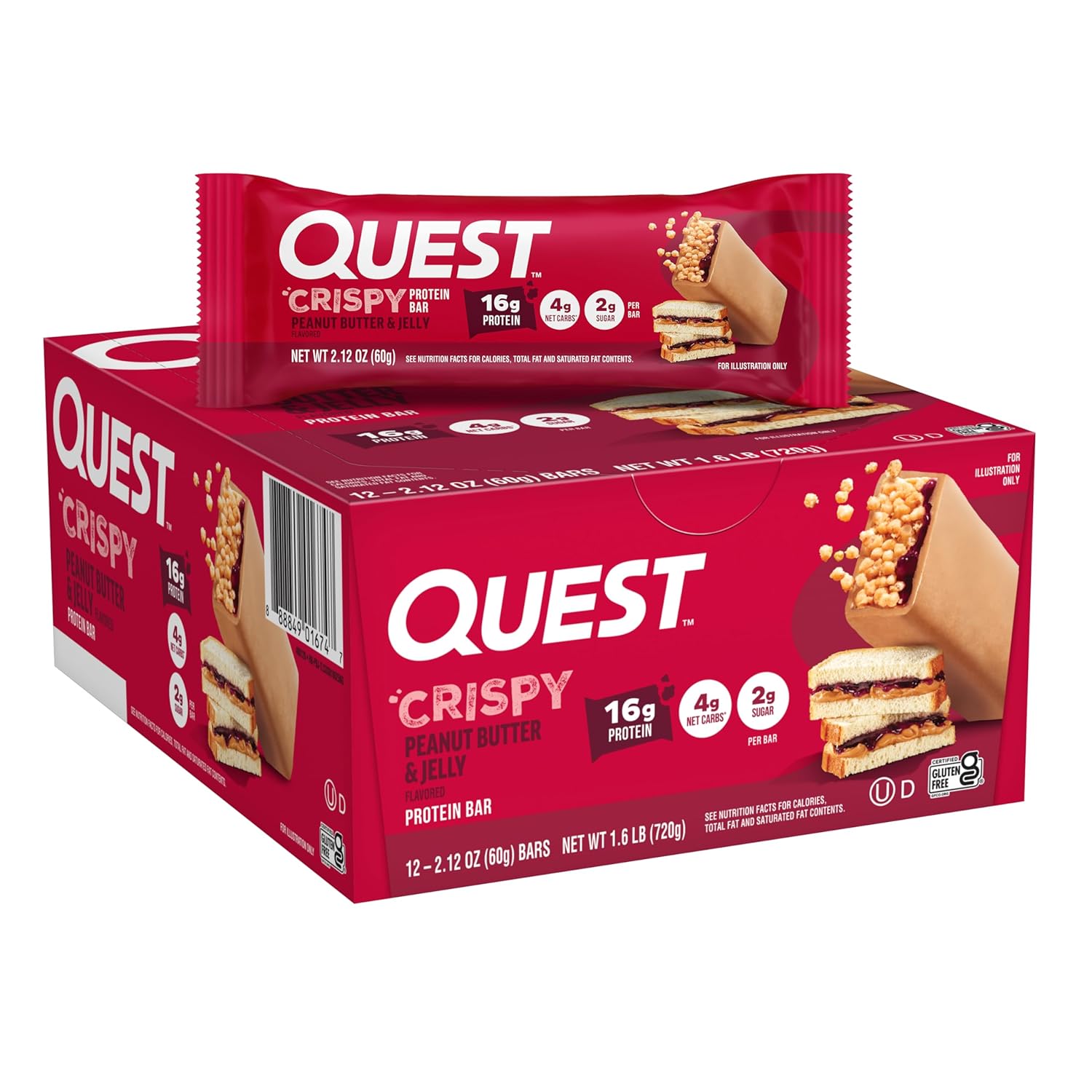 Quest Nutrition Hero Protein Bar (Pack of 12), Low Carb, Gluten Free