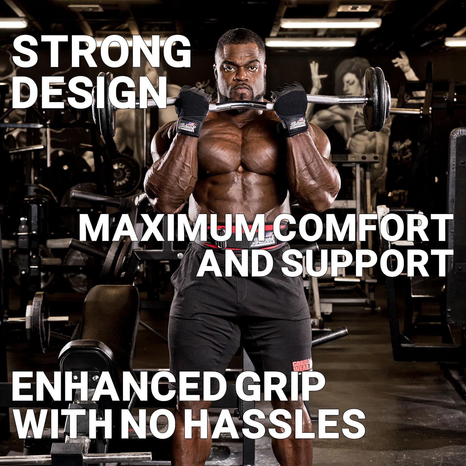 Schiek Model 540 Platinum Lifting Gloves With Wrist Support