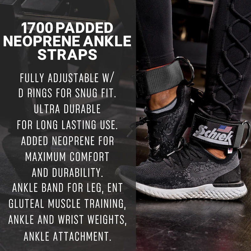 Schiek Model 1700 Ankle Straps for Cable Machine Attachment