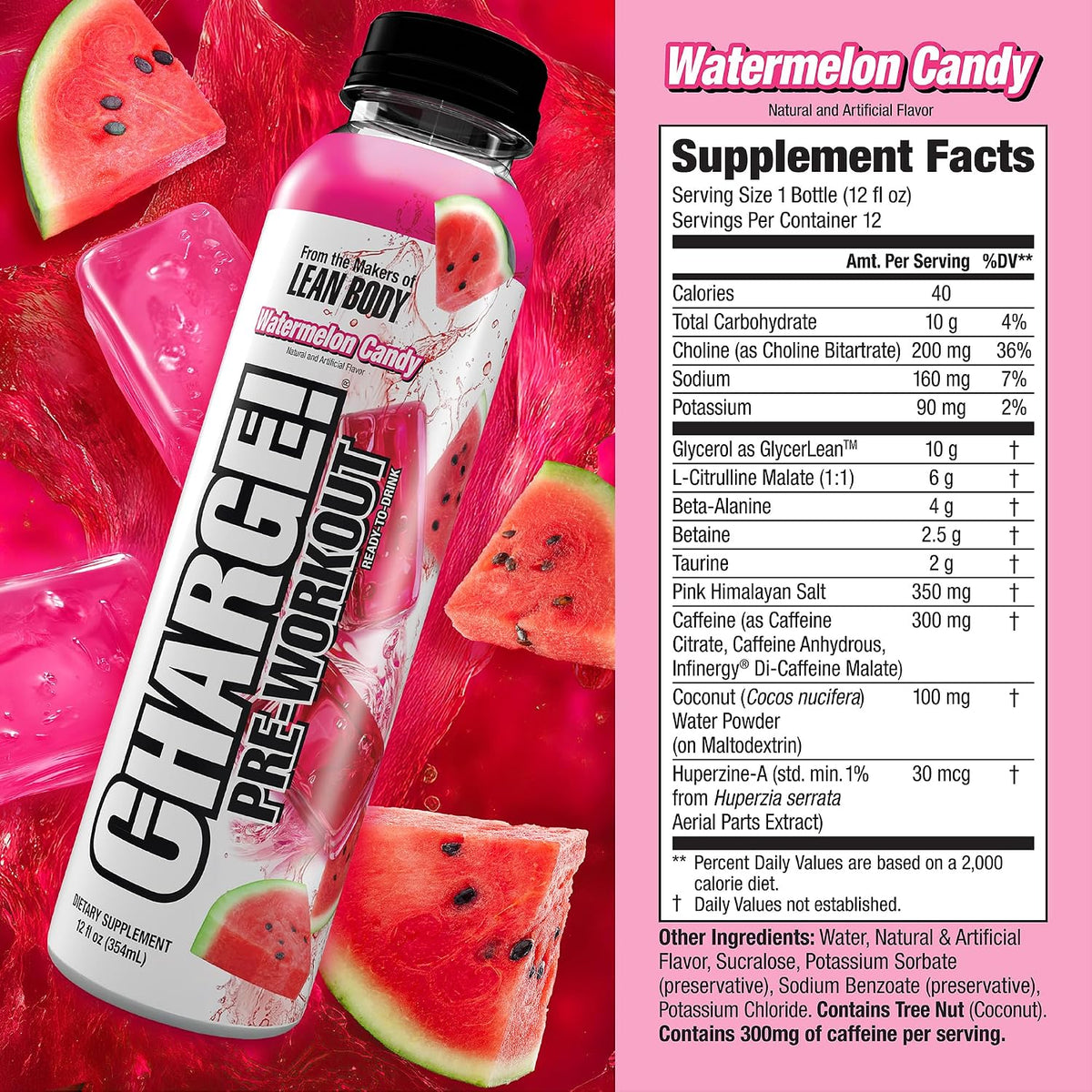 Labrada Charge Pre-Workout Energy Drink 12oz - Pack of 12