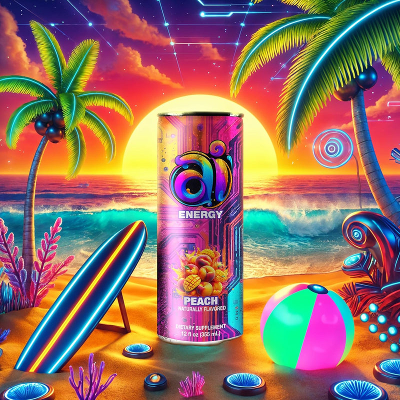 AI Energy Sugar Free Energy Drink Zero Calorie & Zero Carb Beverage for Enhanced Alertness - Pack of 12