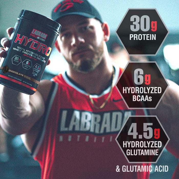 Labrada PRO SERIES HYDRO 100% Hydrolyzed Whey Protein Isolate, 1.7lb