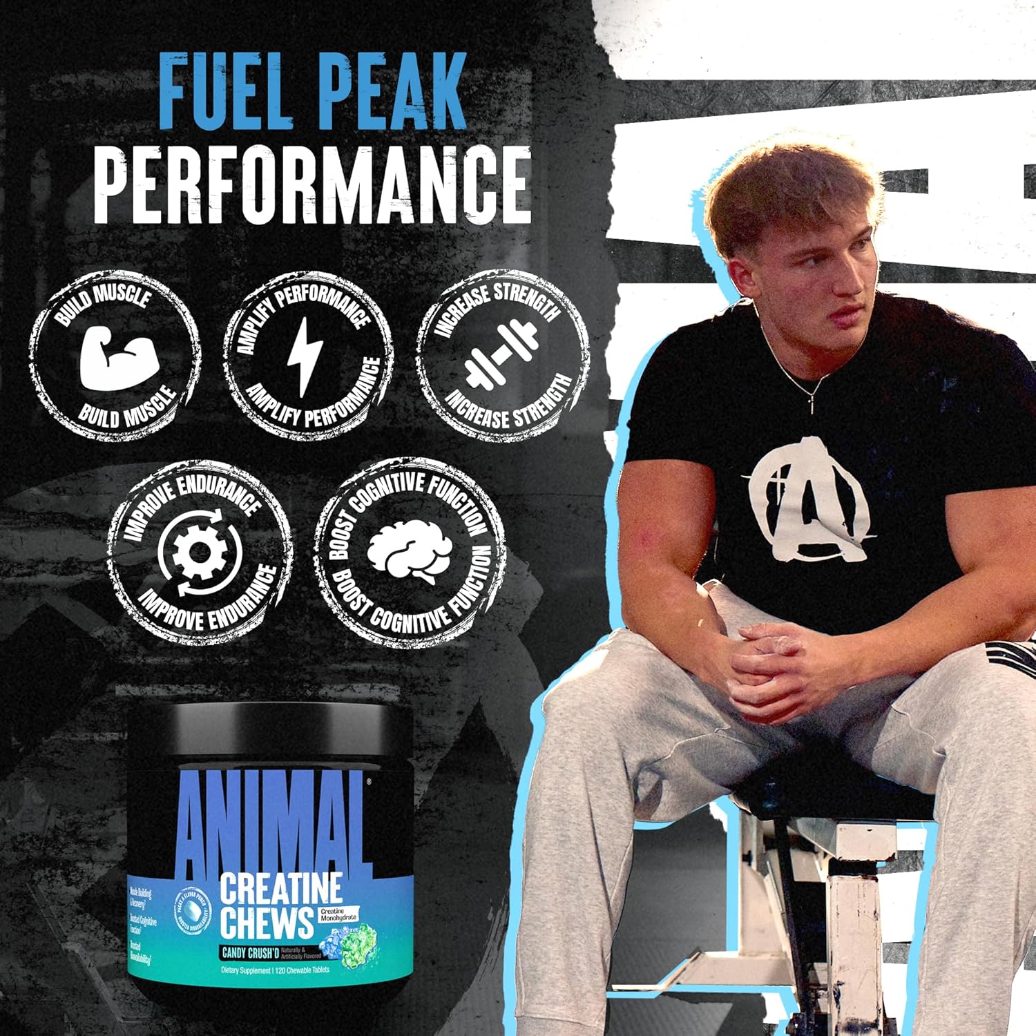 Universal Nutrition Animal Creatine Chews - 120 Chewable Tablets
