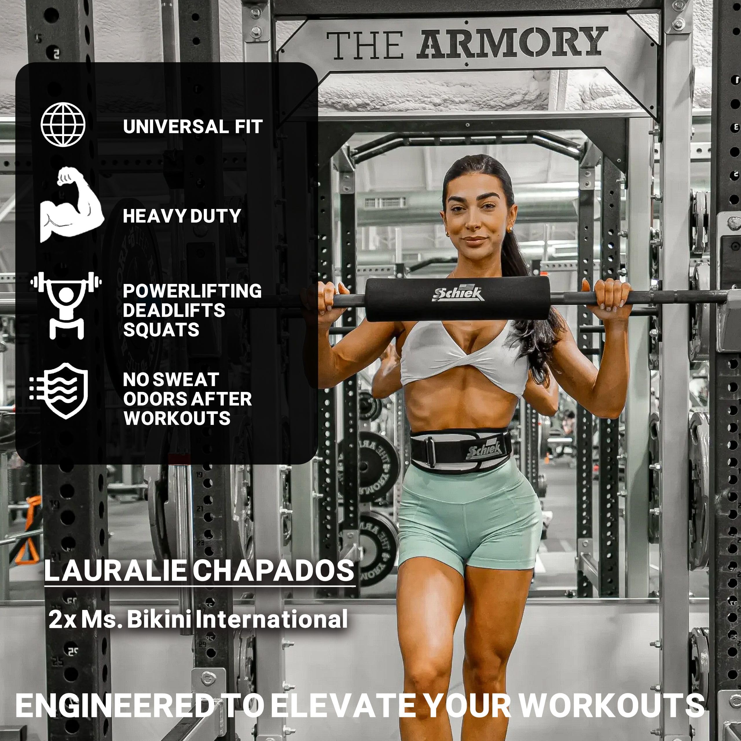 Schiek Barbell Pad - Durable Cushion Pad for Squats, Hip Thrust and Bench Press