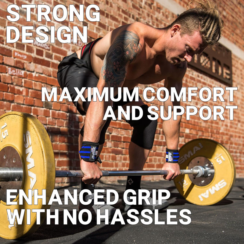Schiek Blue Line Wrist Wraps
