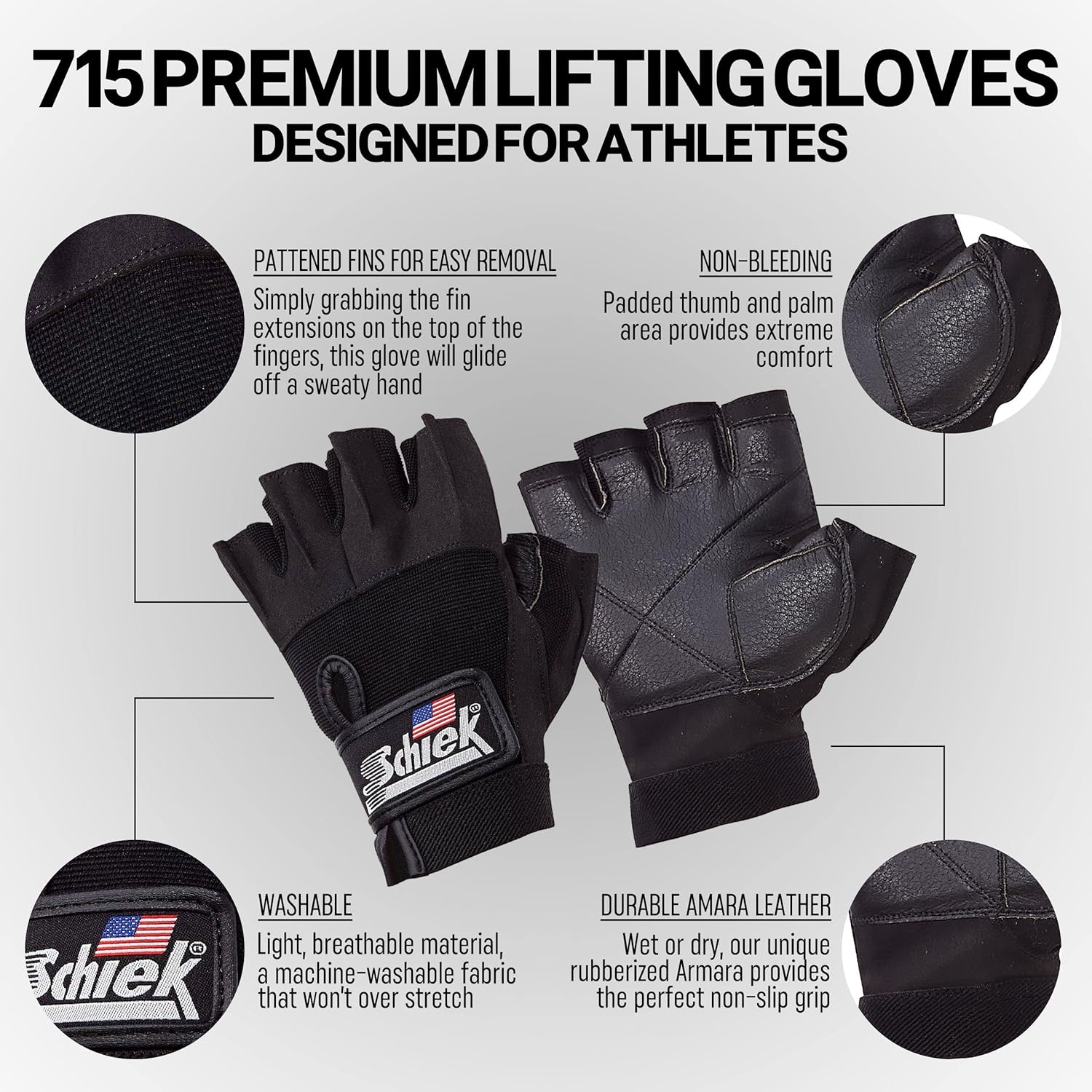 Schiek Model 715 Premium Series Lifting Gloves