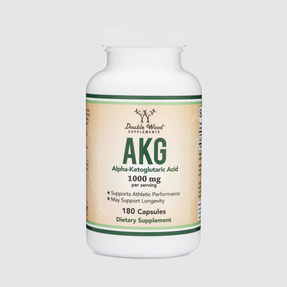 Double Wood Supplements AKG (Alpha Ketoglutarate) 1000mg - 180 Capsules