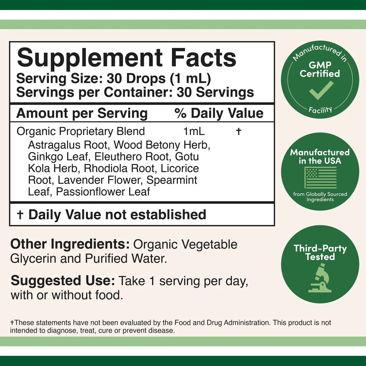 Double Wood Supplements Adrenal Support Drops 30ml