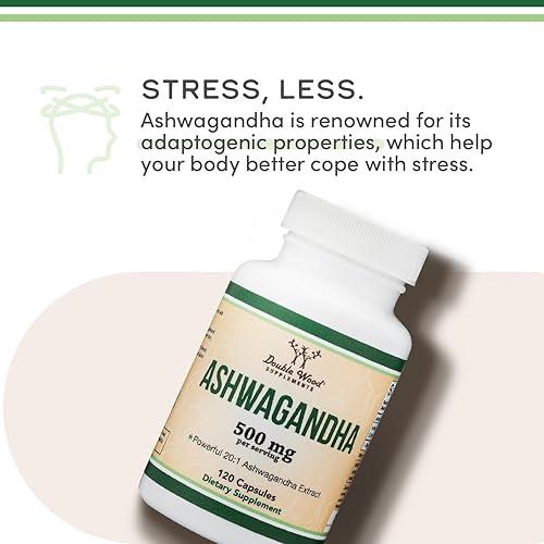 Double Wood Supplements Ashwagandha 500mg - 120 Capsules