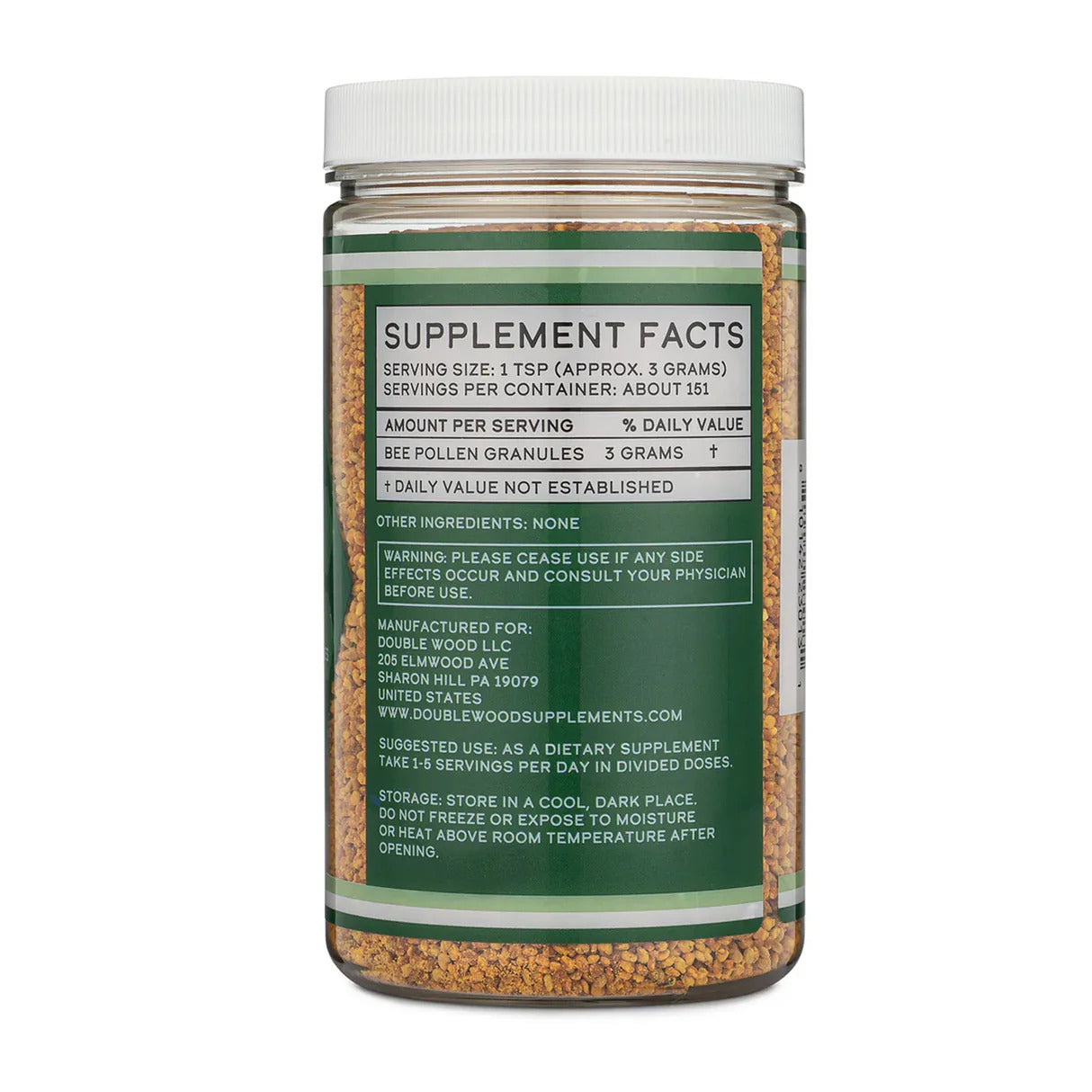 Double Wood Supplements Bee Pollen Granules 1lb