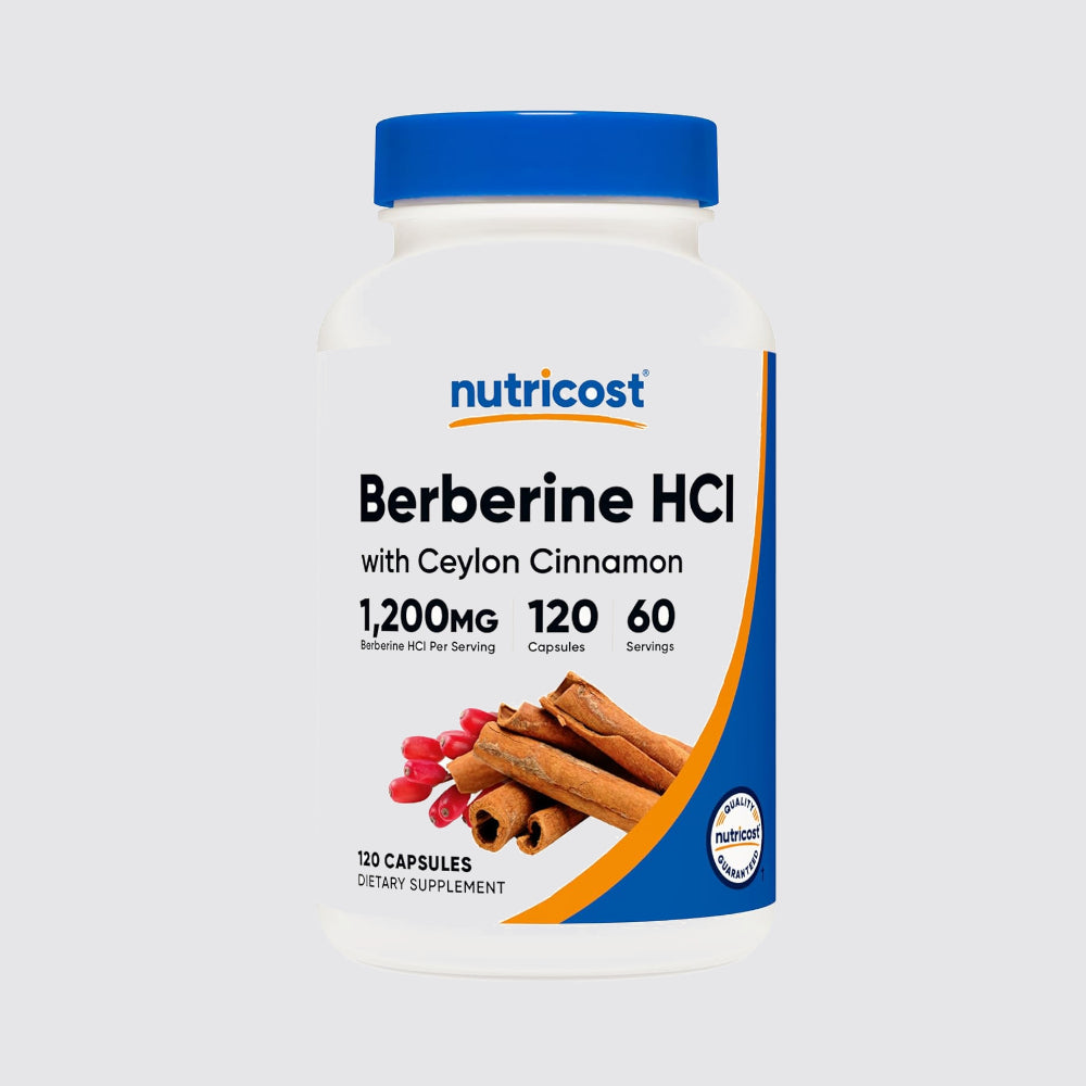 Nutricost Berberine HCl with Ceylon Cinnamon - 120 Capsules
