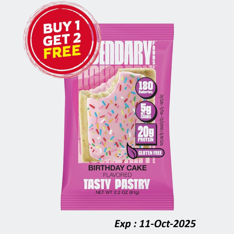 Legendary Foods Tasty Pastry 61g, Keto Friendly, High Protein Snacks (Pack of 10)