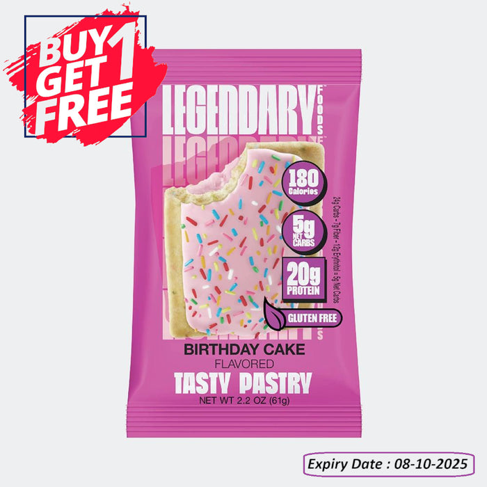 Legendary Foods Tasty Pastry 61g, Keto Friendly, High Protein Snacks (Pack of 10)
