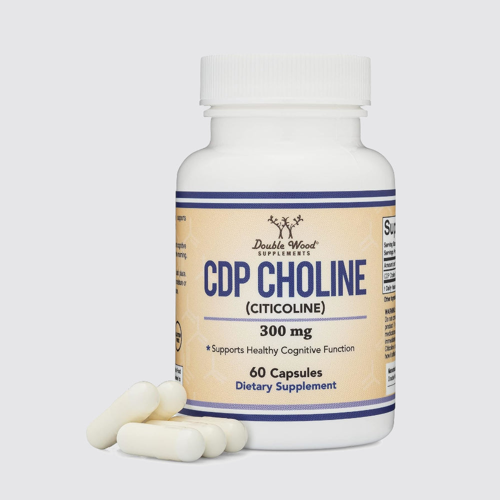 Double Wood Supplements CDP Choline 300mg - 60 Capsules