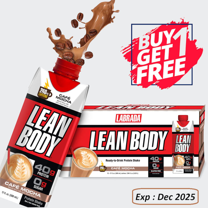 Labrada Lean Body Ready-to-Drink Protein Shake - 500ml , No Sugar, Gluten Free
