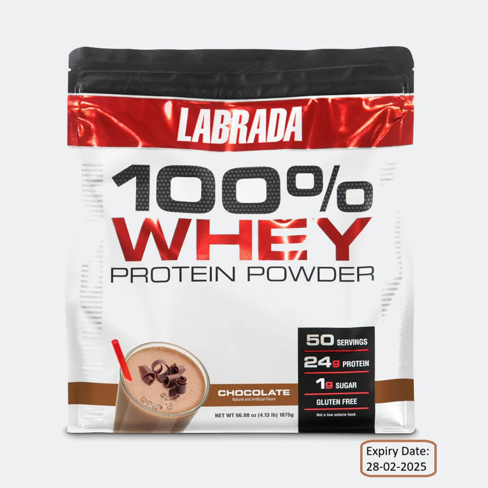 Labrada Nutrition 100% Whey Protein 50 Servings, Gluten Free 29g Protein