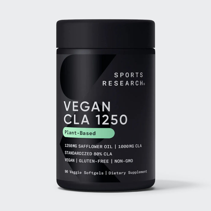 Sports Research Plant-Based CLA 1250 80% CLA Non-GMO Softgels for Fat Loss