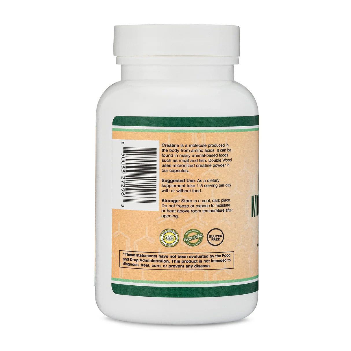 Double Wood Supplements Creatine Monohydrate 1000mg - 120 Capsules