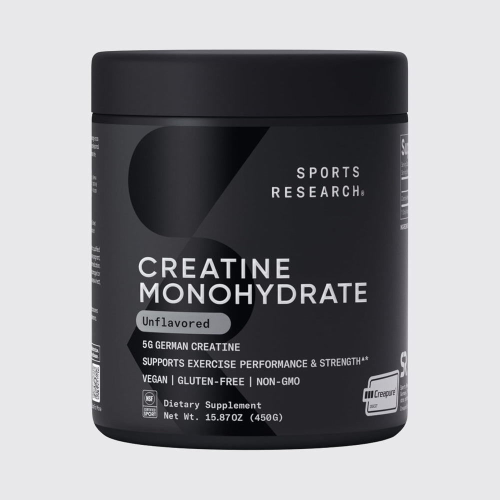 Sports Research Creatine Monohydrate Powder with Creapure - 450g