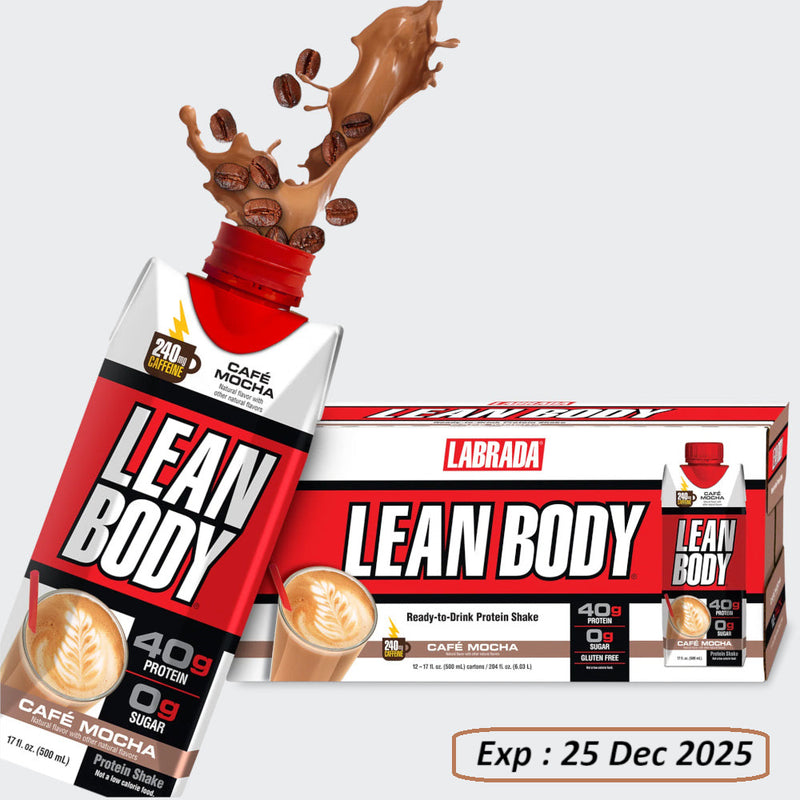 Labrada Lean Body Ready-to-Drink Protein Shake - 500ml , No Sugar, Gluten Free