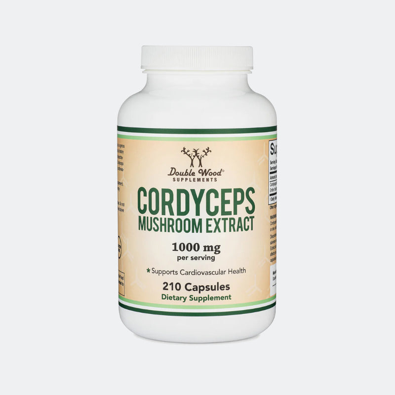 Double Wood Supplements Cordyceps Mushroom Extract 1000mg - 210 Capsules