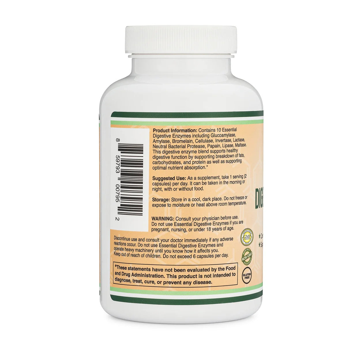 Double Wood Supplements Essential Digestive Enzymes 800mg - 180 capsules