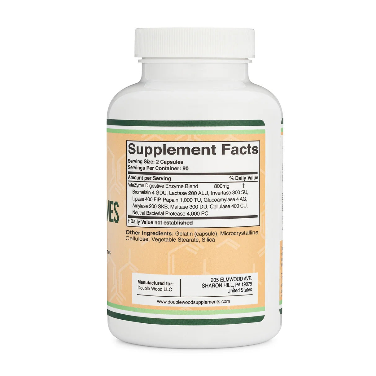 Double Wood Supplements Essential Digestive Enzymes 800mg - 180 capsules