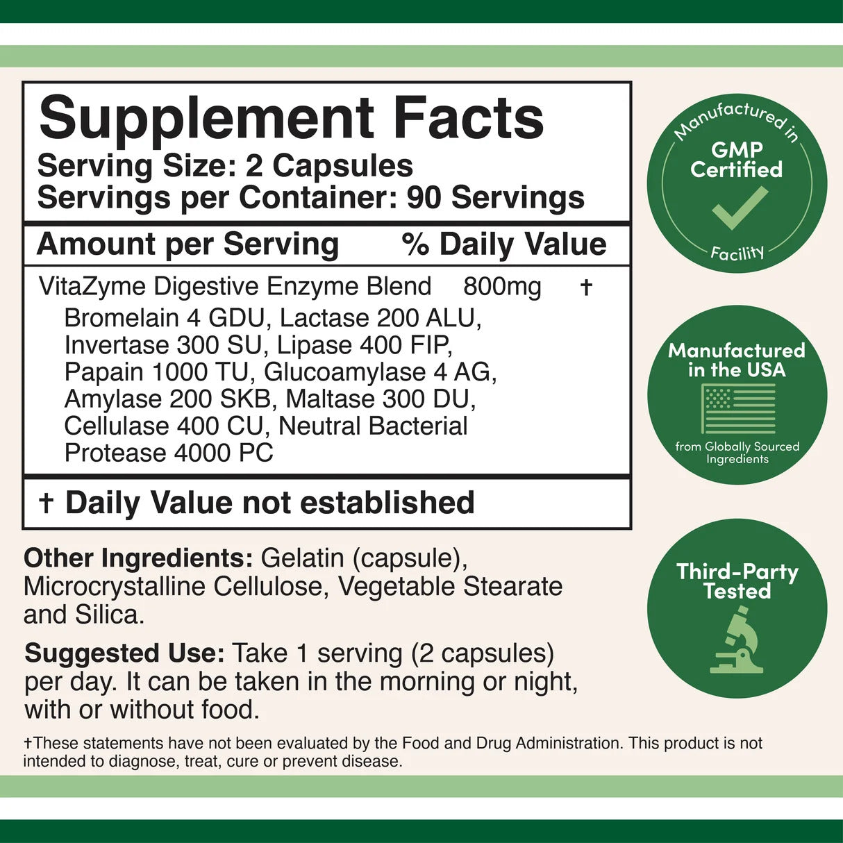 Double Wood Supplements Essential Digestive Enzymes 800mg - 180 capsules