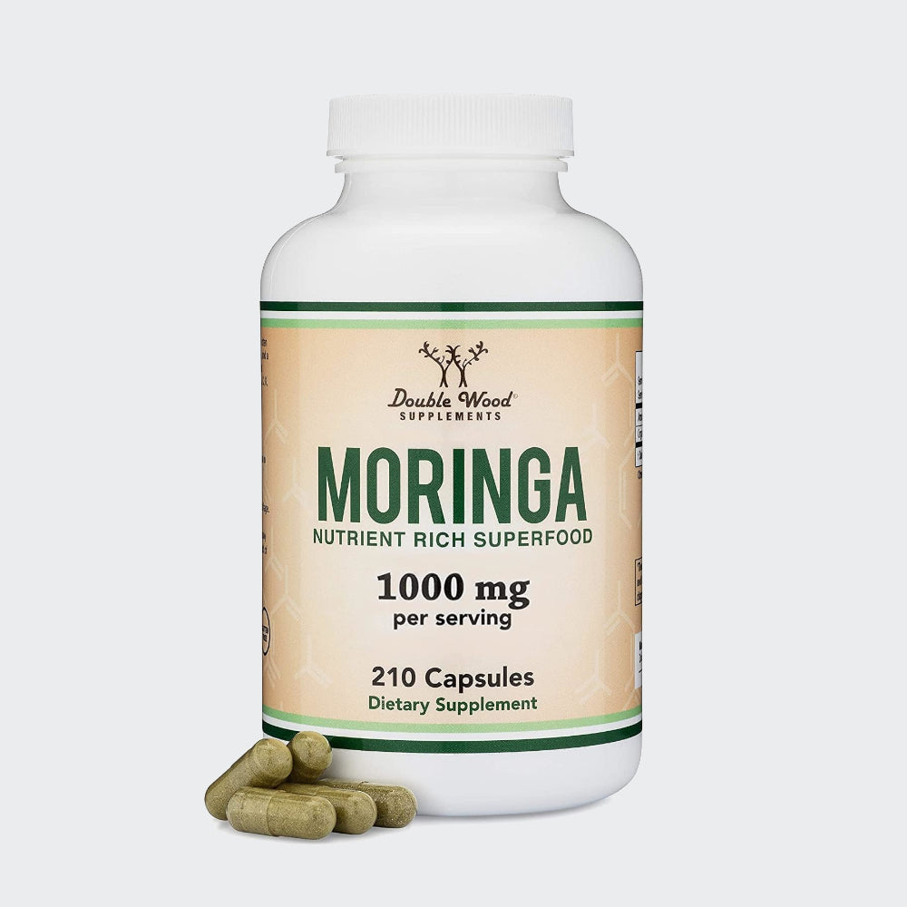 Double Wood Supplements Moringa Vegan Superfood 1000 mg - 210 Capsules