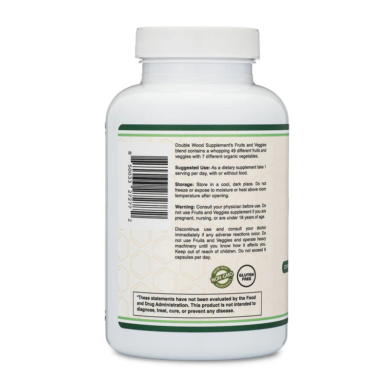 Double Wood Supplements Daily Fruit & Veggie Supplement - 180 Capsules