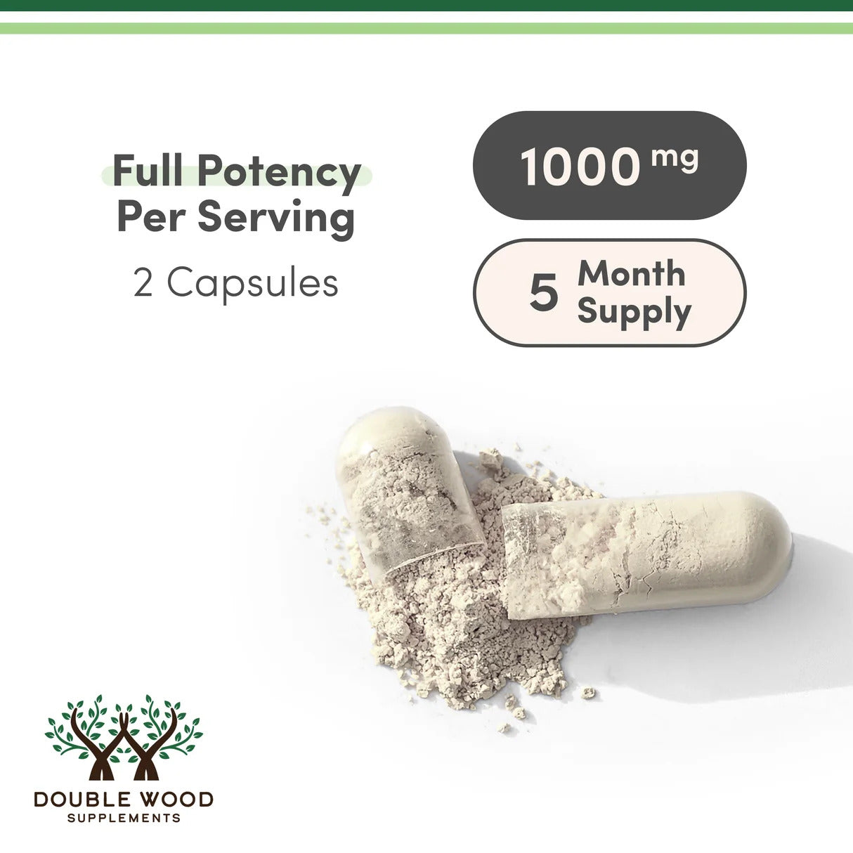 Double Wood Supplements GABA 1000mg - 300 Capsules