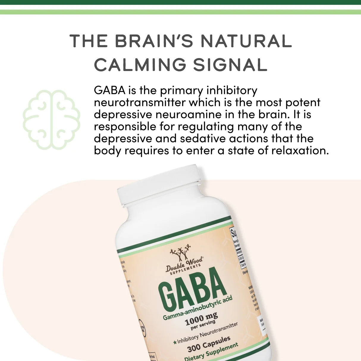 Double Wood Supplements GABA 1000mg - 300 Capsules