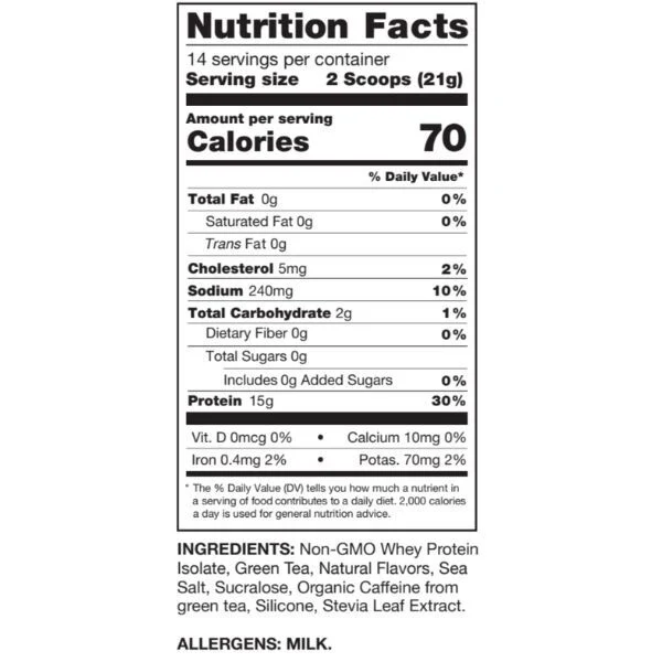 Chike High Protein Iced Tea 20g Protein, 14 Servings, Green Tea Lemonade