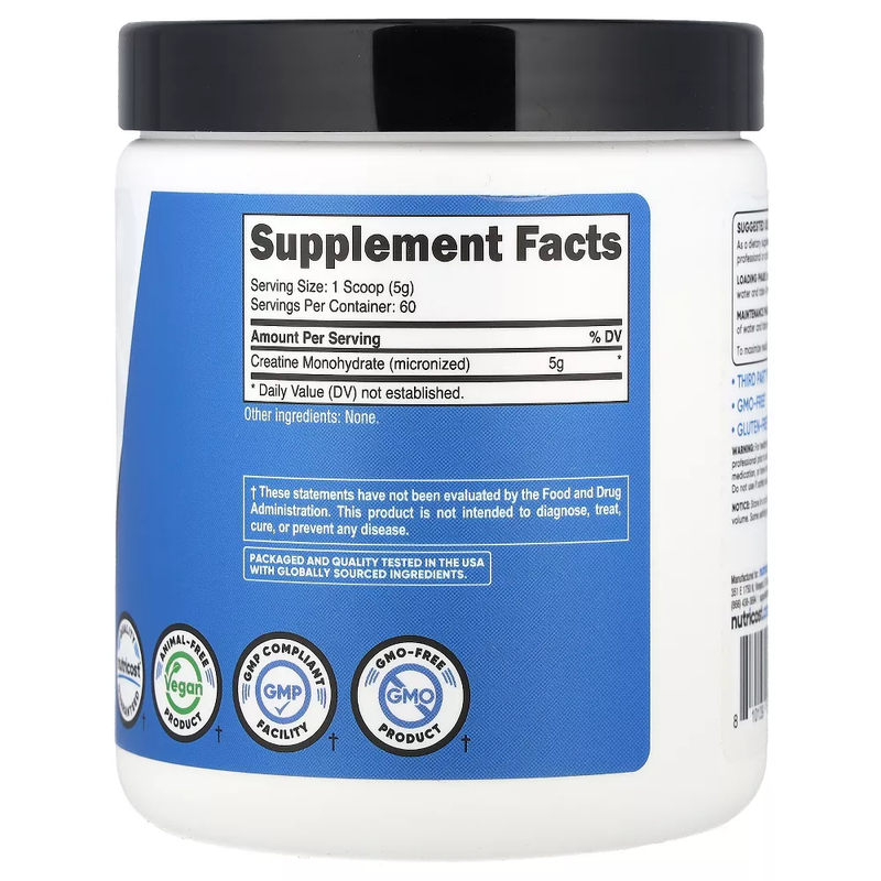 Nutricost Creatine Monohydrate Micronized Powder 300g - Unflavoured