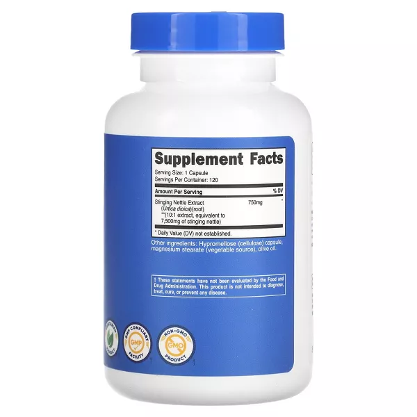 Nutricost Stinging Nettle Root Extract 7500mg, 120 Capsules