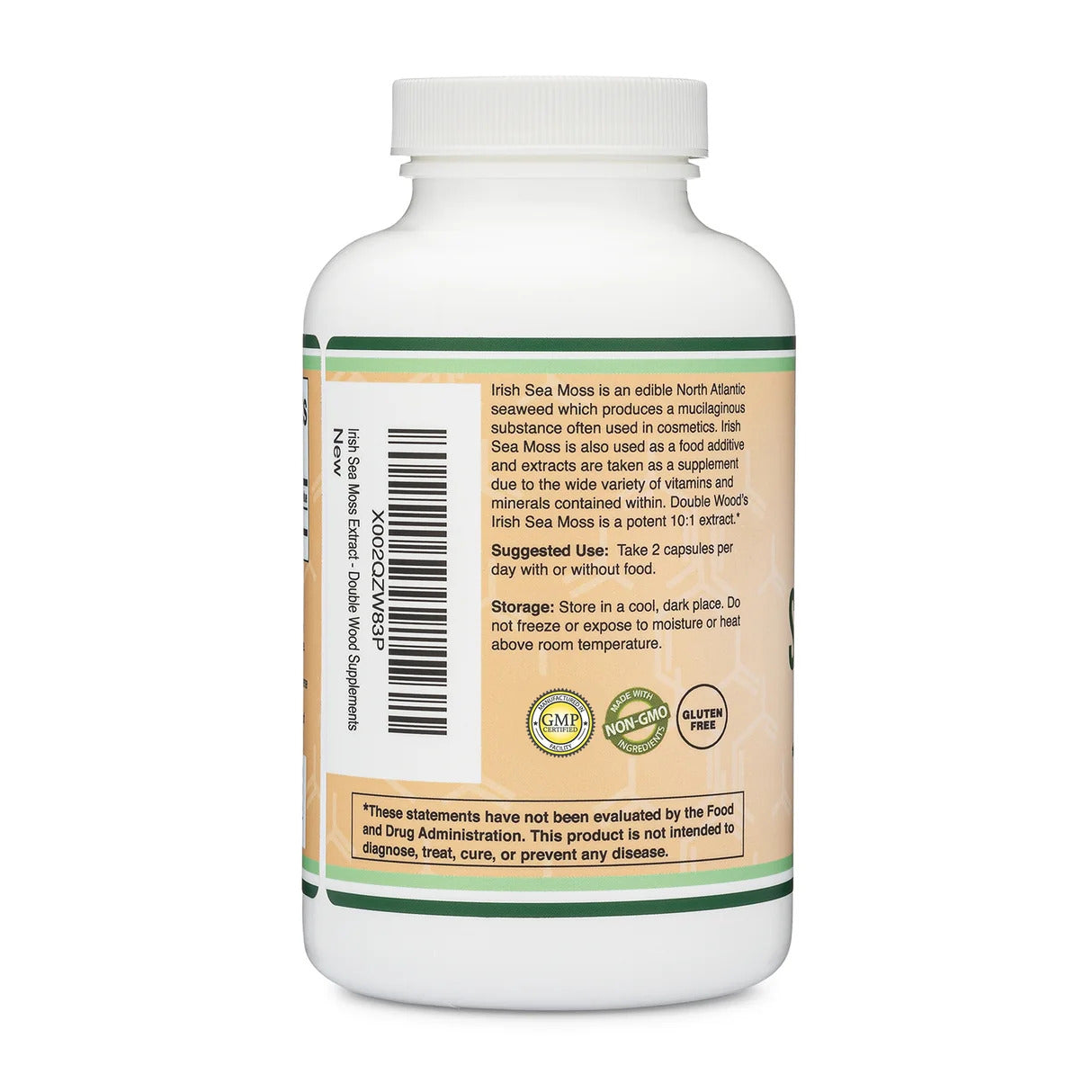 Double Wood Supplements Irish Sea Moss 1200mg - 180 Capsules