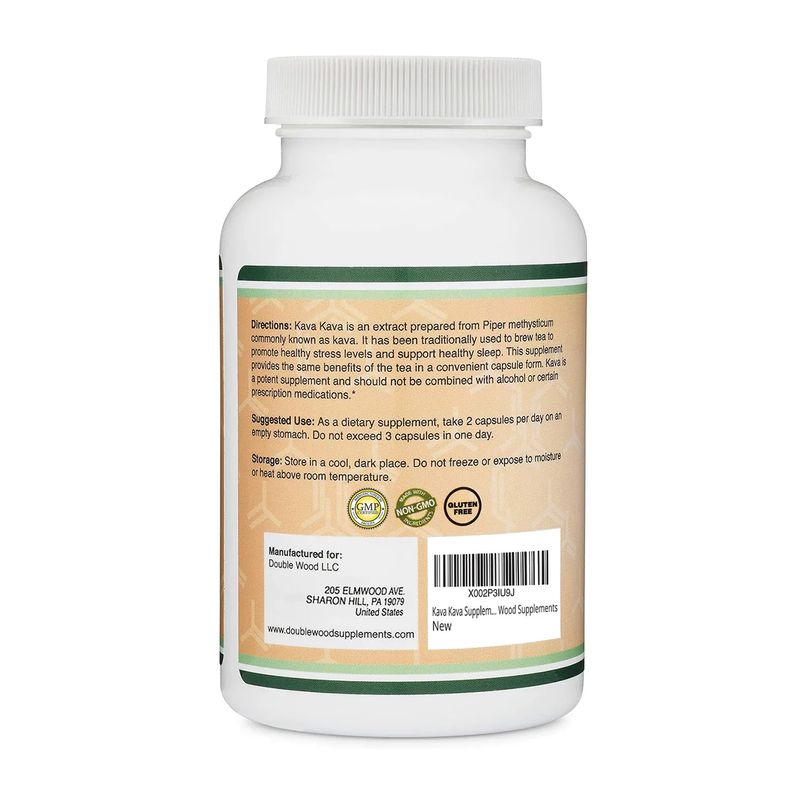 Double Wood Supplements Kava Kava Extract 1000mg - 120 Capsules