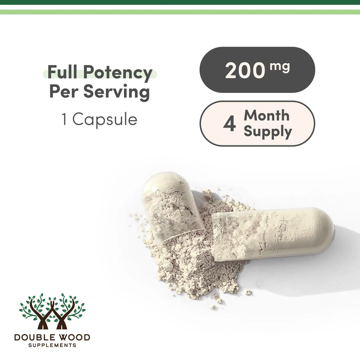 Double Wood Supplements L-Theanine 200mg - 120 Capsules