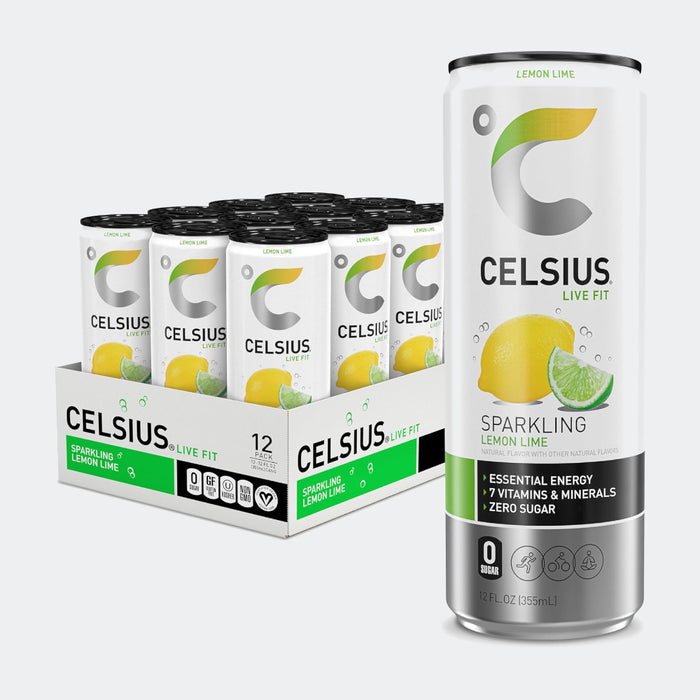 CELSIUS Fitness Drink 12oz Slim Can 12 Pack, Zero Sugar for Men & Women