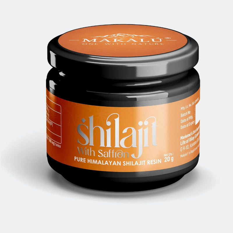 Makalu Ayurvedic Pure Himalayan Shilajit With Saffron, 20g