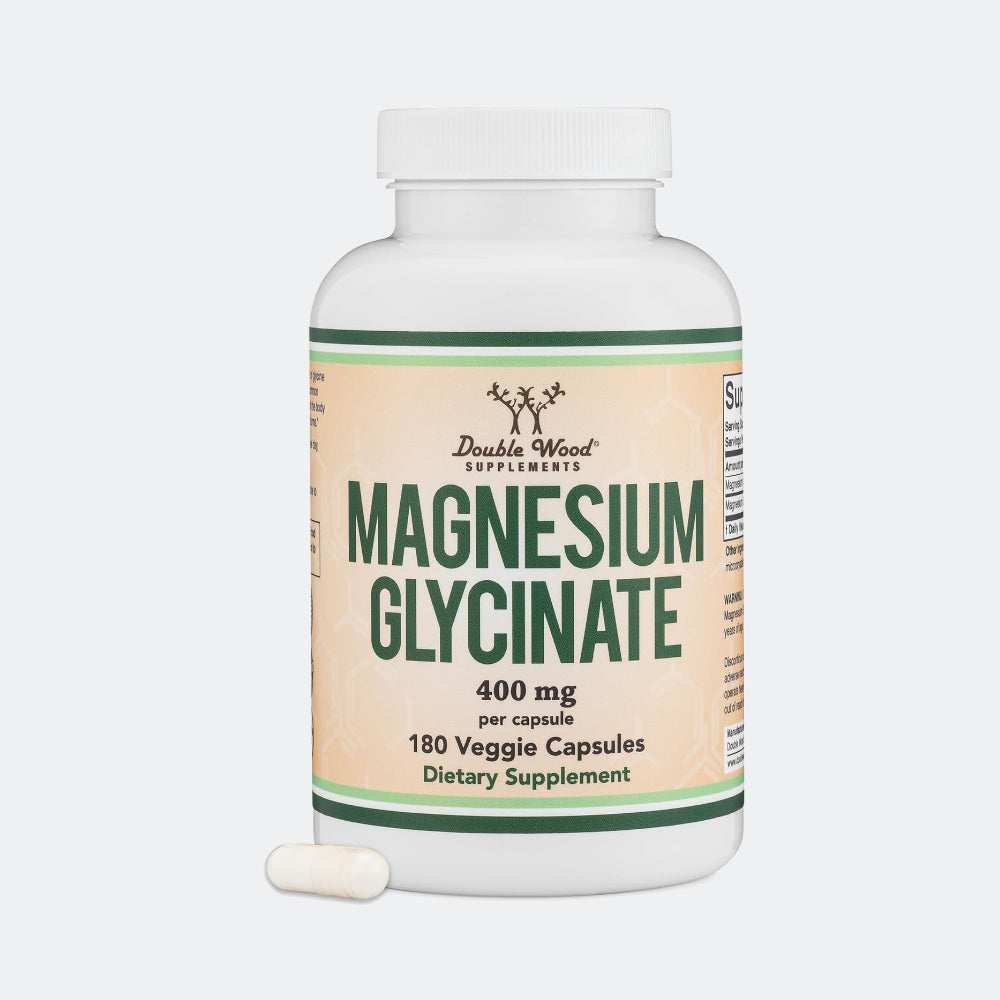 Double Wood Supplements Magnesium Glycinate 400mg - 180 Capsules