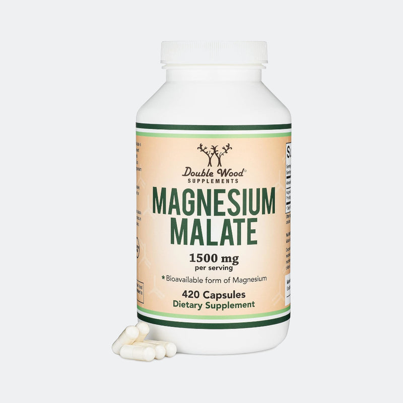 Double Wood Supplements Magnesium Malate 1500mg - 420 capsules
