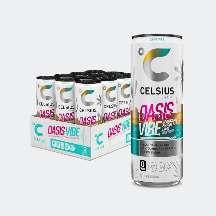 CELSIUS Fitness Drink 12oz Slim Can 12 Pack, Zero Sugar for Men & Women