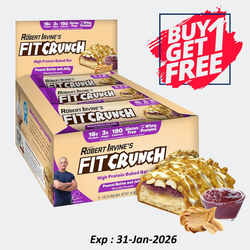 FitCrunch High Protein Baked Bar, 1.62oz (Pack of 9)