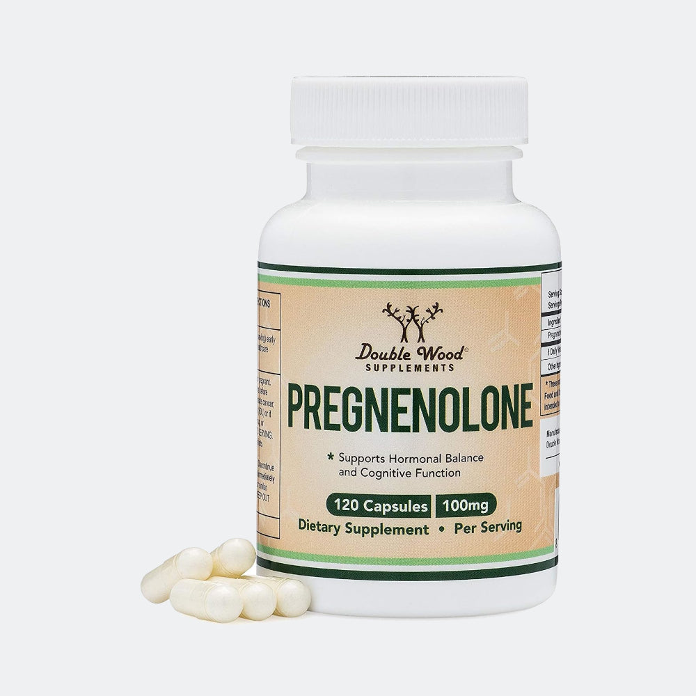 Double Wood Supplements Pregnenolone Supplement 100mg - 120 Capsules