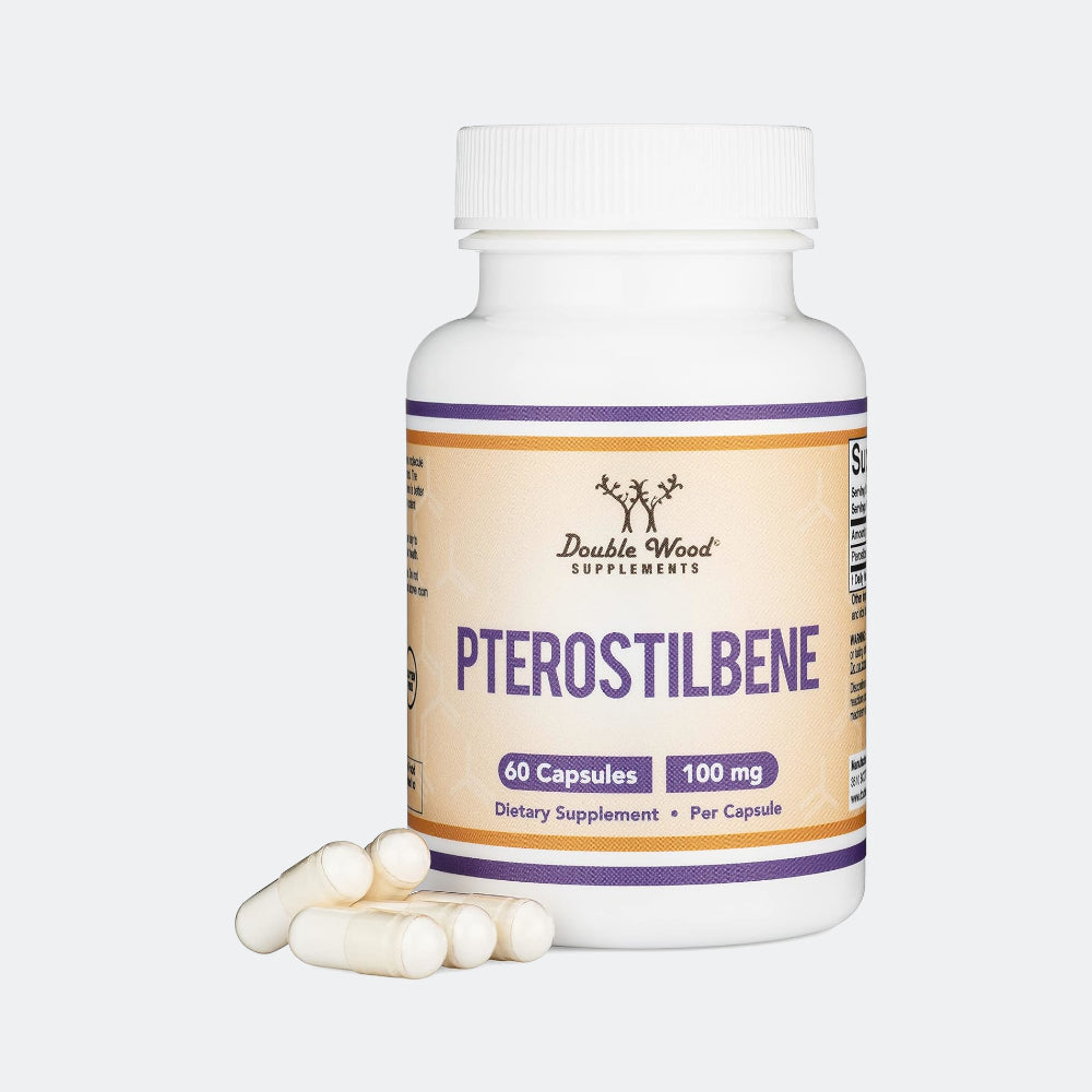 Double Wood Supplements Pterostilbene Supplement 100mg - 60 Capsules