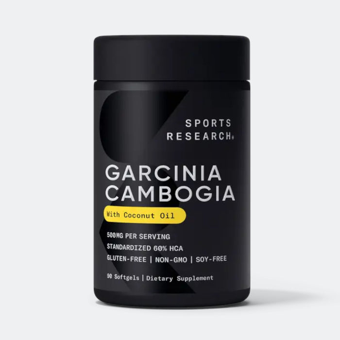 Sports Research Garcinia Cambogia Extract (60% HCA) with Extra Virgin Organic Coconut Oil, 90 softgels